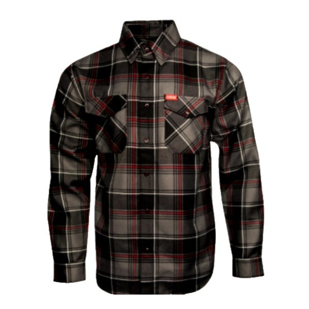 Dixxon Boneless 10YR Anniversary LS M Gray Black Red Plaid 2022 Limited NWT Bag